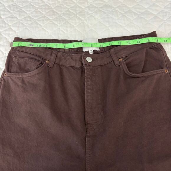 Reformation Sz 30 Wilder Wide Leg Flare Mocha Brown Jeans - Picture 7 of 11